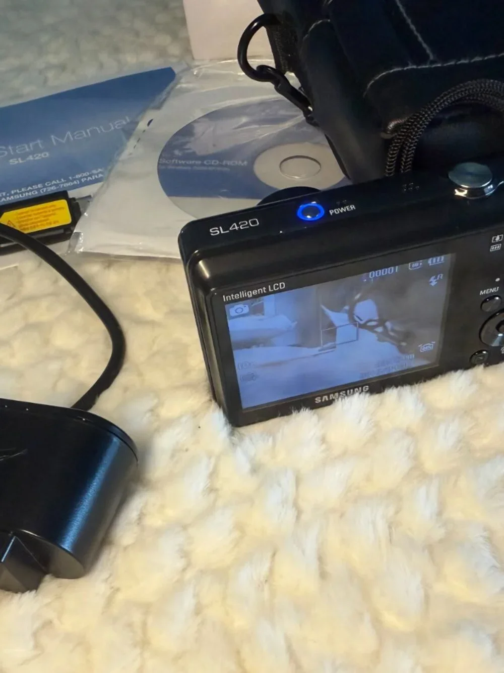 Samsung SL420 Digital Camera with Carrying Case & Charger